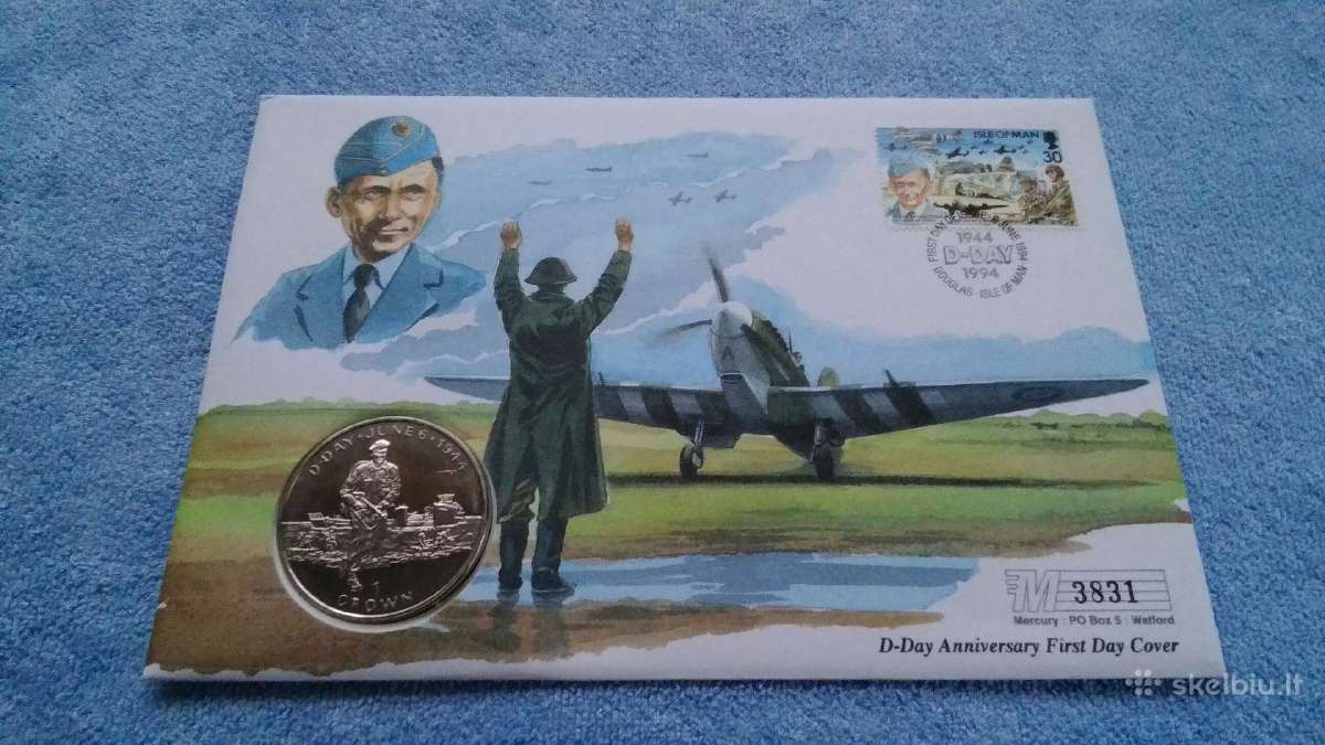 Moneta Isle of Man, 1994m. 1 krona, cu-ni - nuotraukos Nr. 3