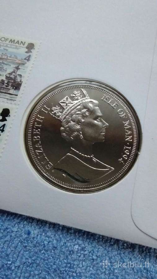 Moneta Isle of Man, 1994m. 1 krona, cu-ni - nuotraukos Nr. 2
