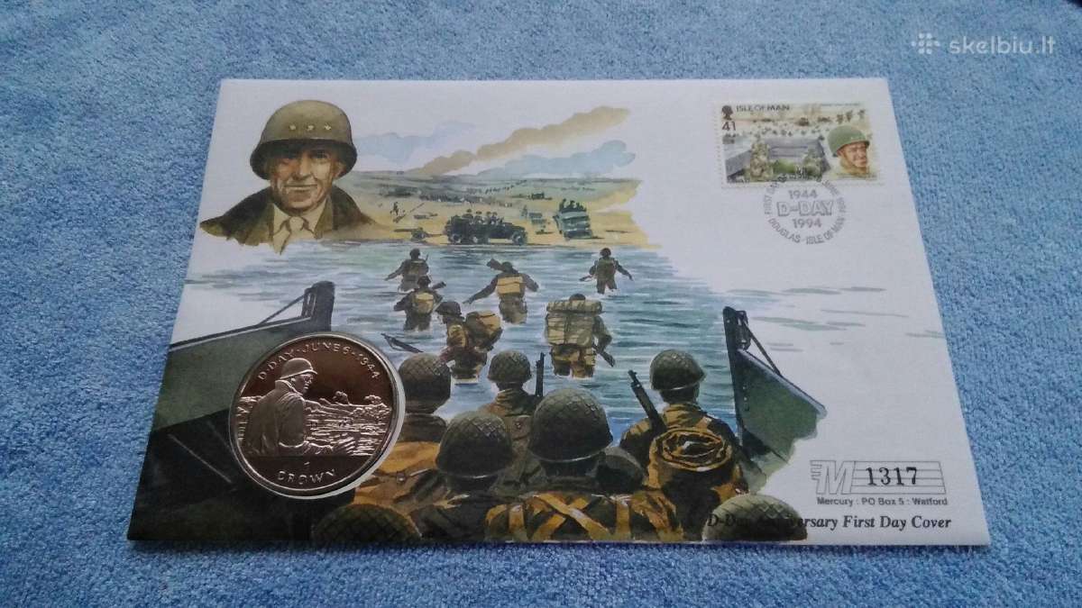 Moneta Isle of Man, 1994m. 1 krona, cu-ni - nuotraukos Nr. 3
