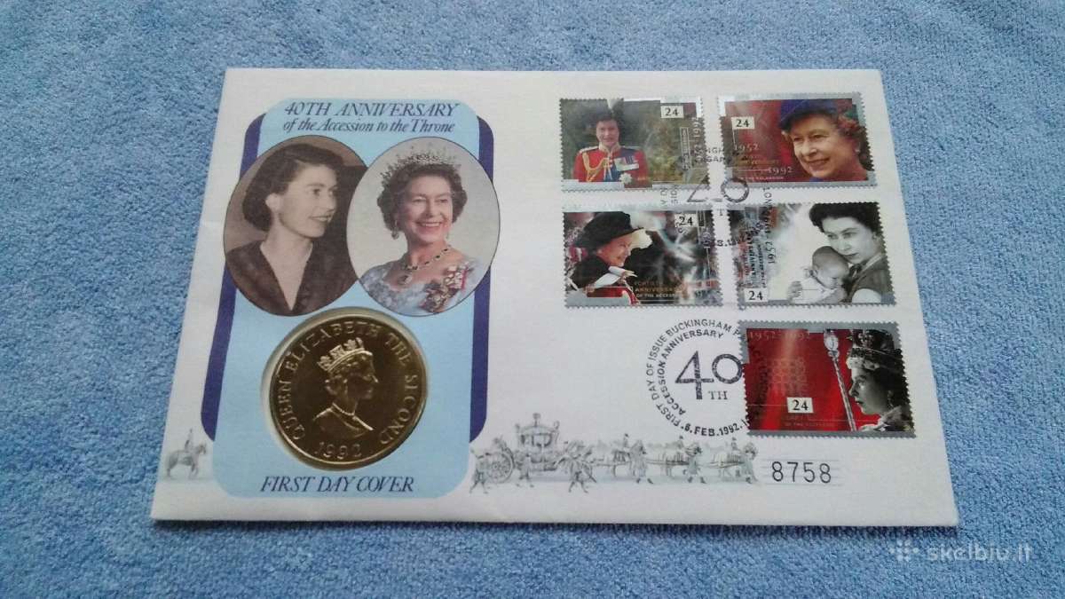 Moneta Alderney , 1992m. 2 svarai, cu-ni - nuotraukos Nr. 3