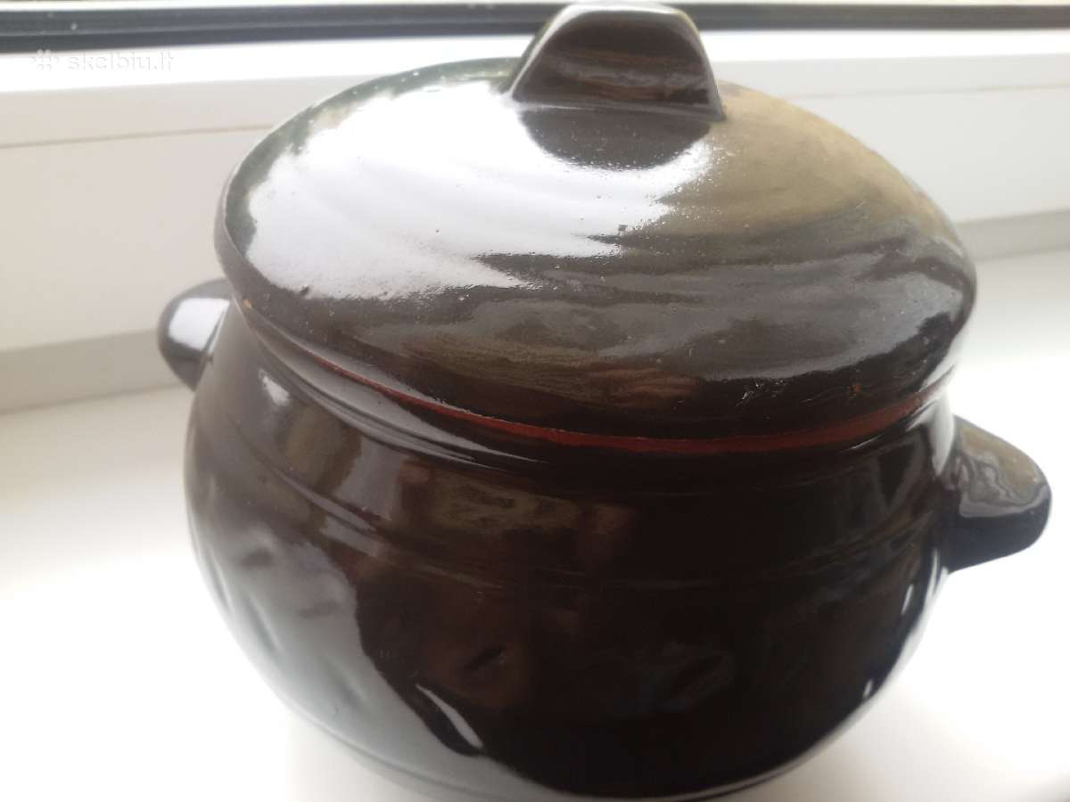 Keramikinė puodynė, čenakinė.talpa 1,2 L. - nuotraukos Nr. 2