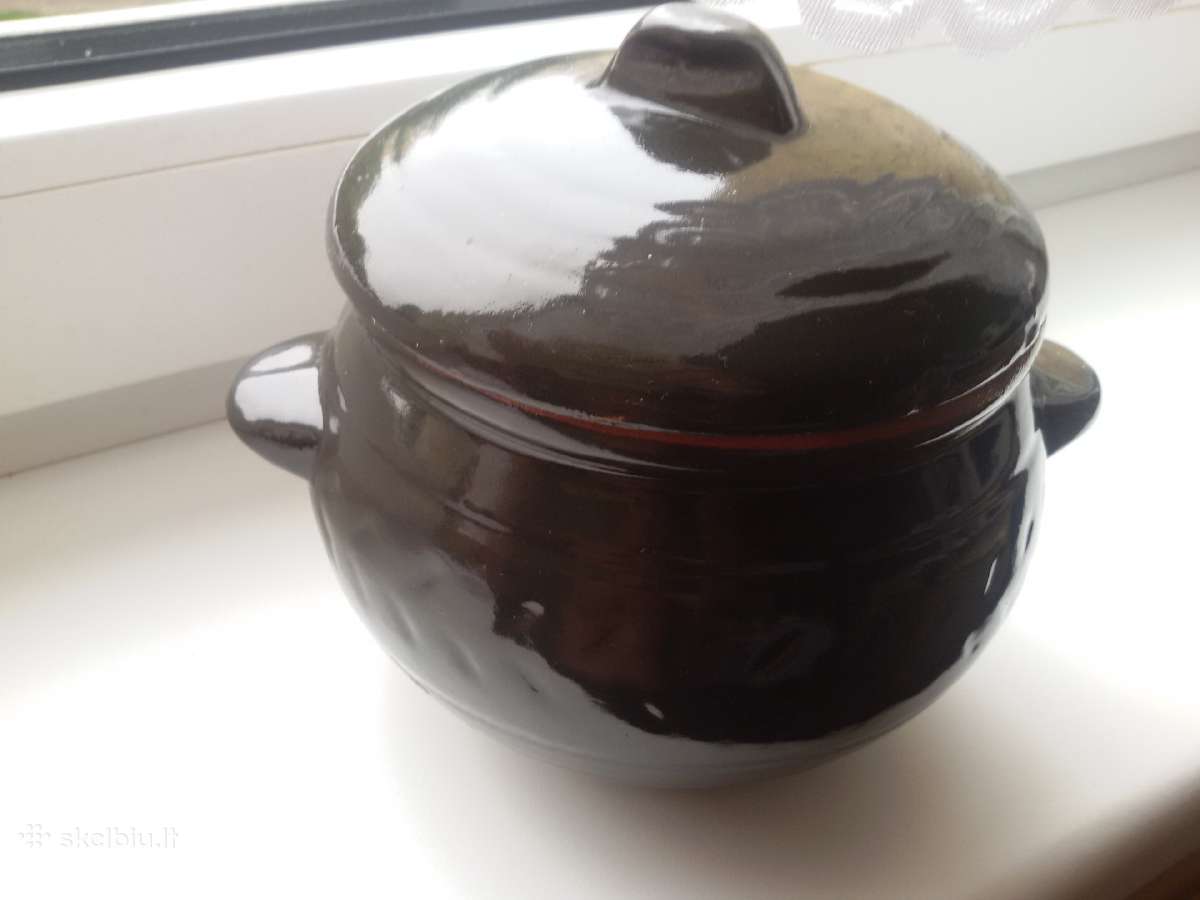 Keramikinė puodynė, čenakinė.talpa 1,2 L. - nuotraukos Nr. 4