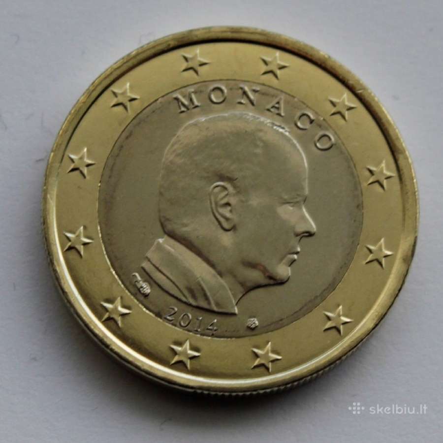 1 eur ir 2 eur Monaco 2023 m.unc,10 cnt