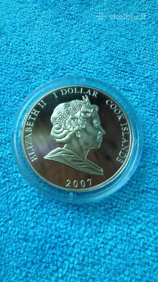 Moneta Cook isl. 2007 m. 1 dollar, cu-ni - nuotraukos Nr. 2