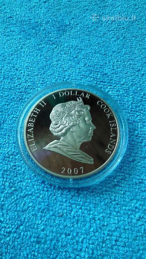 Moneta Cook islands , 2007 m. 1 dollar, cu-ni - nuotraukos Nr. 2