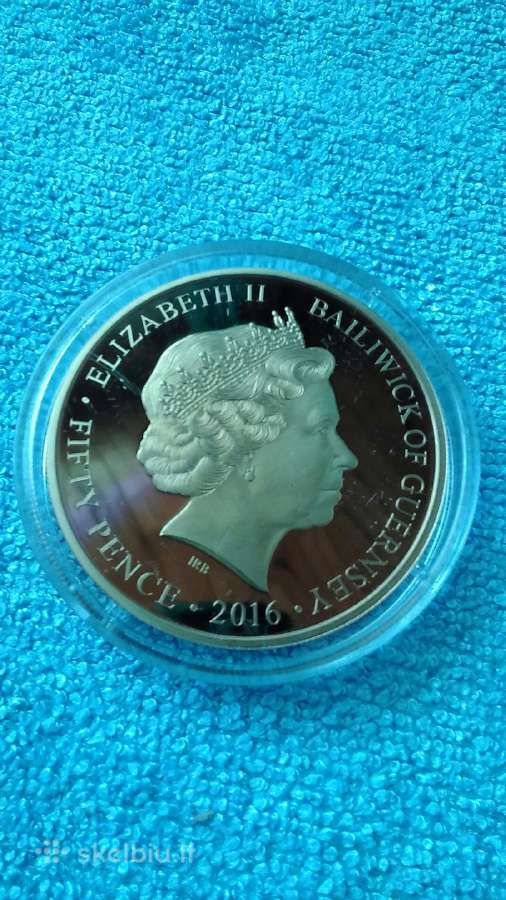 Moneta Guernsey , 2016m. 50 centu, cu-ni - nuotraukos Nr. 2