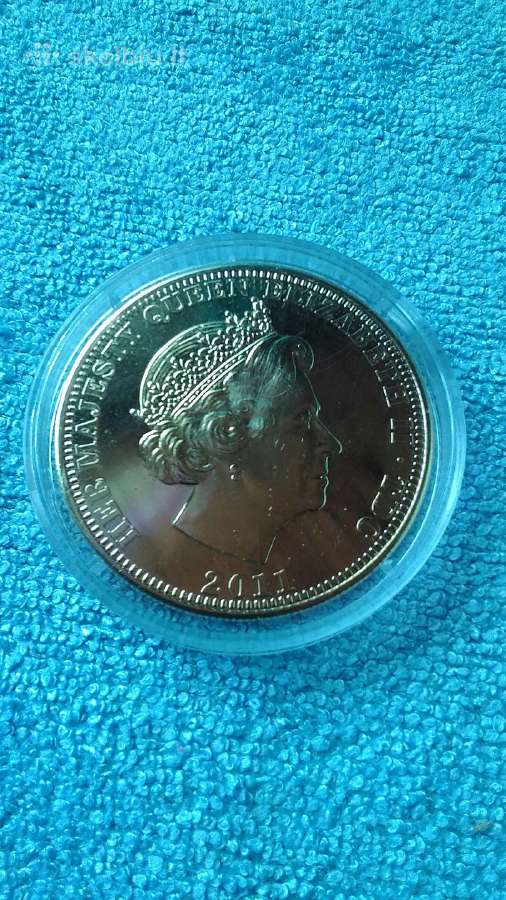 Tristan da Cunha , 2011 m. 1 crown , cu-ni - nuotraukos Nr. 2