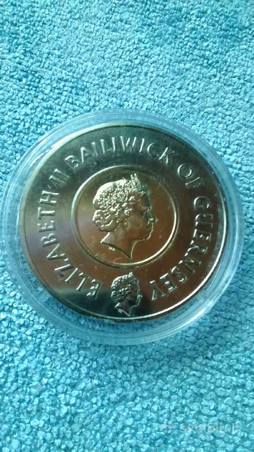 Moneta Guernsey , 1999m. 5 svarai, cu-ni - nuotraukos Nr. 2