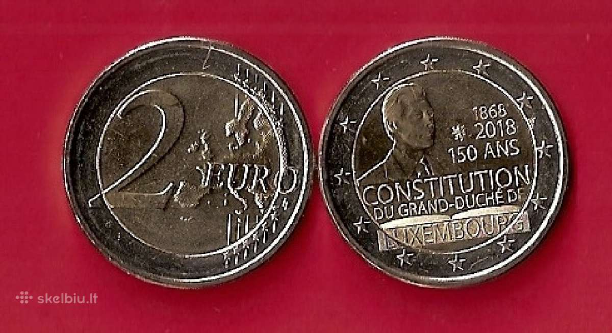 Liuksemburgas 2018m. 2€ Kosntitucija Unc