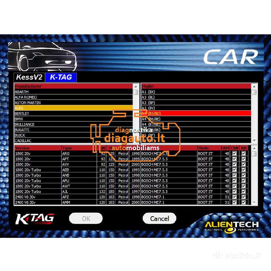 Ktag Master Eu Red V7.020 Chip Tuning įranga - nuotraukos Nr. 8