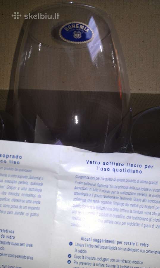 Naujos Vyno Taurės"bohemia"talpa 350 ml.6 vnt. - nuotraukos Nr. 4