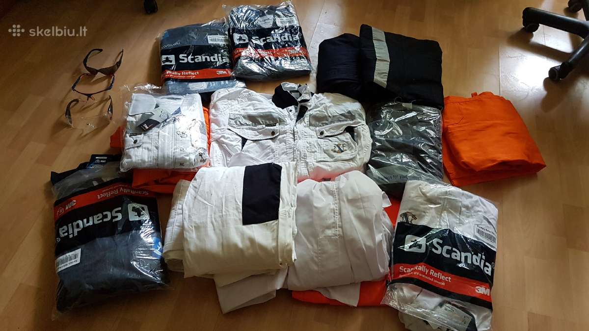 Kombinezonai,batas,kelnes,pirštinės,akiniai.