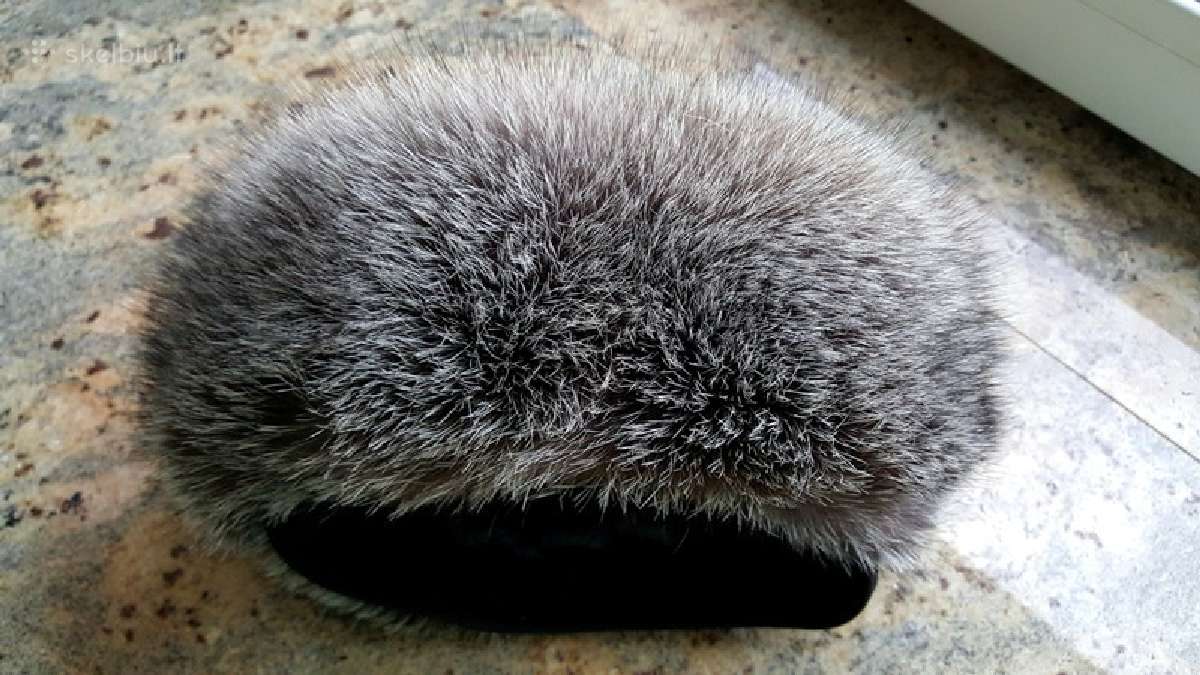 Juodsidabrės lapės kailio kepurė - nuotraukos Nr. 3