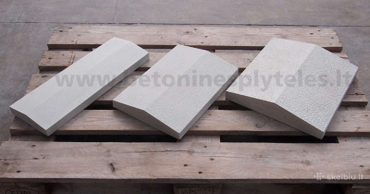 Betono plytelės, borteliai, tvorų kepurės, latakai - nuotraukos Nr. 21