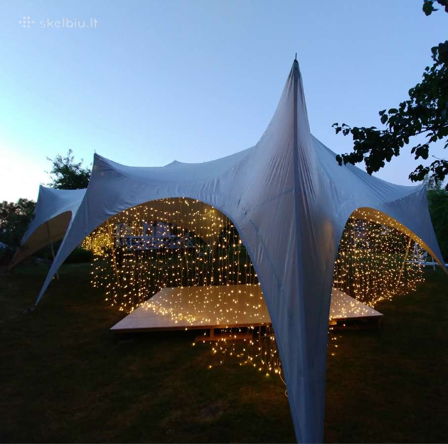 Paviljonų palapinų puošimas, lemputės, burbulai - nuotraukos Nr. 10
