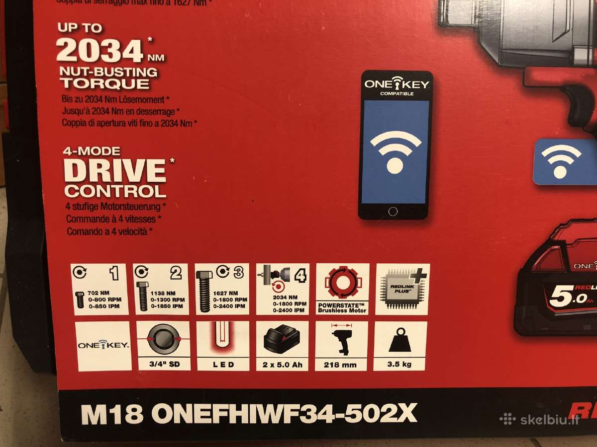 Milwaukee M18 Onefhiwf34-502x verzliasukis - nuotraukos Nr. 2