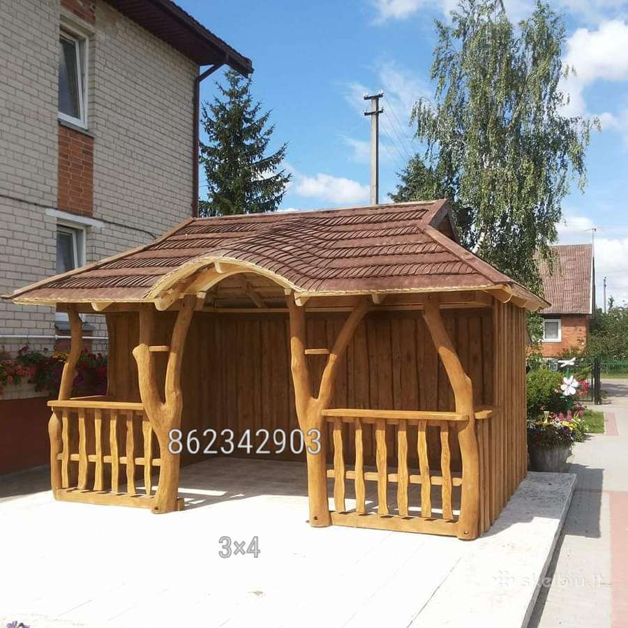 Pavėsinės, šulinio apdaila,vaikų žaidimų aikštelės - nuotraukos Nr. 29