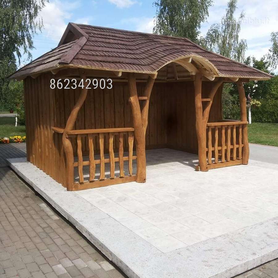 Pavėsinės, šulinio apdaila,vaikų žaidimų aikštelės - nuotraukos Nr. 28