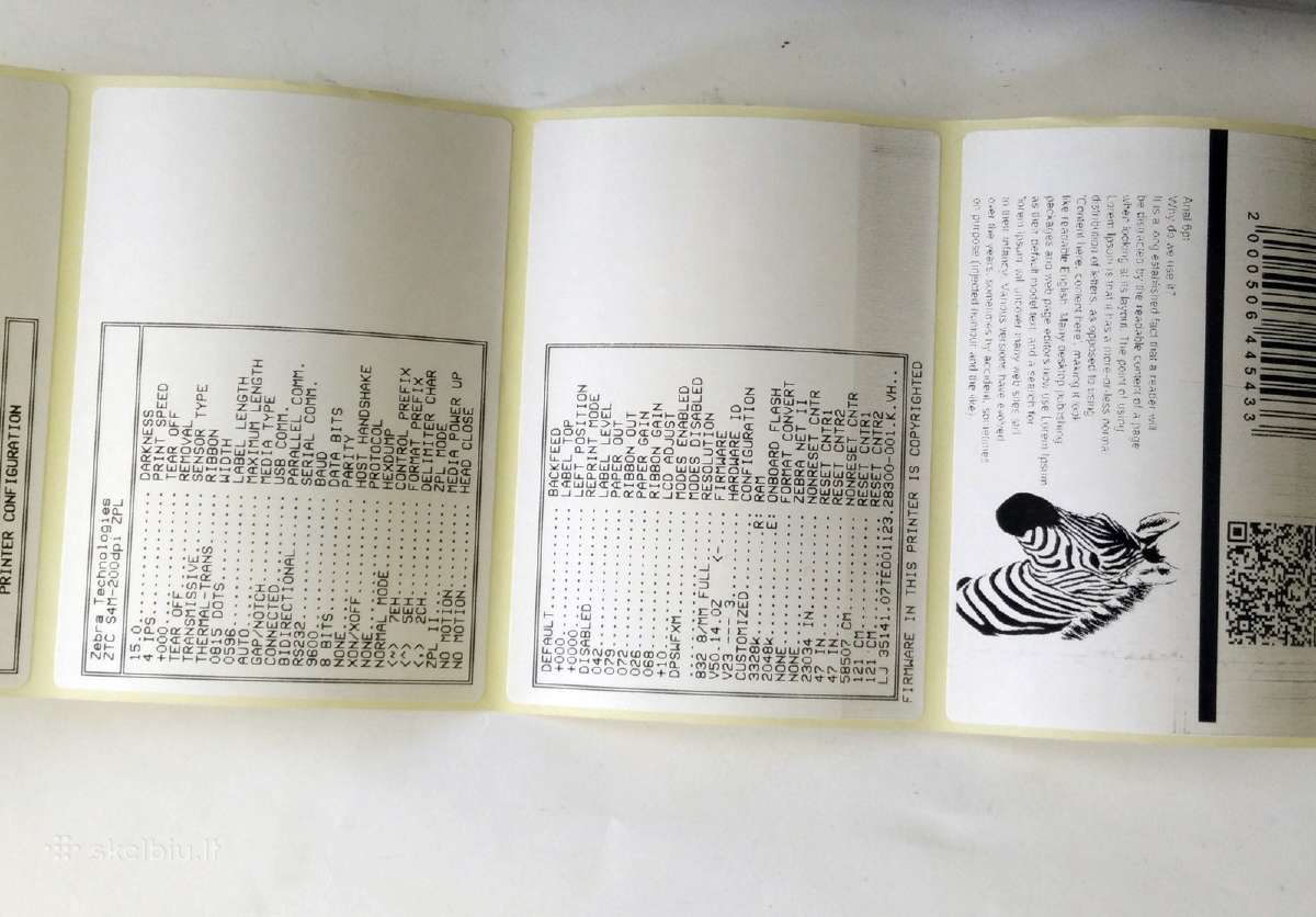Pramoniniai etikečių spausdintuvai Zebra Tsc Cab - nuotraukos Nr. 6