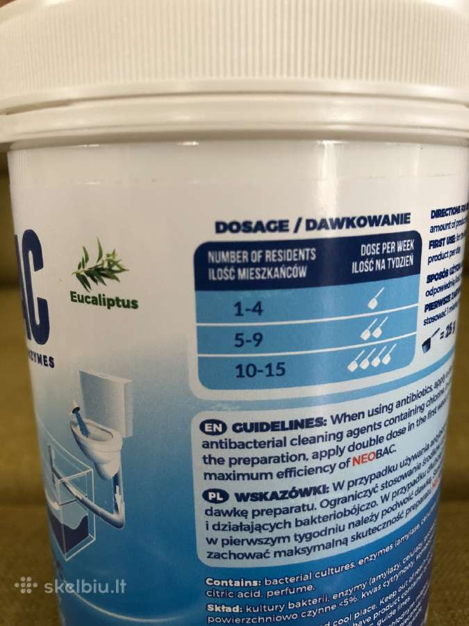 Neobac bakterijos nuotekoms 600g - nuotraukos Nr. 3