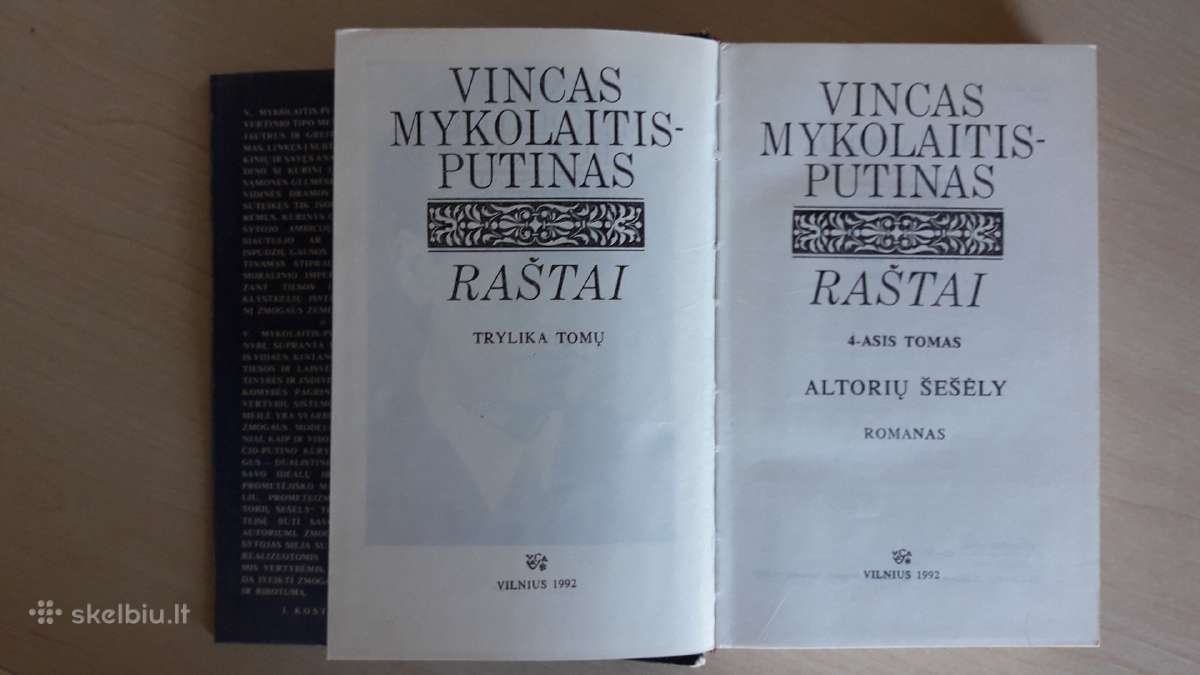 Vincas Mykolaitis-putinas Raštai 4 tomas 1992 - nuotraukos Nr. 3