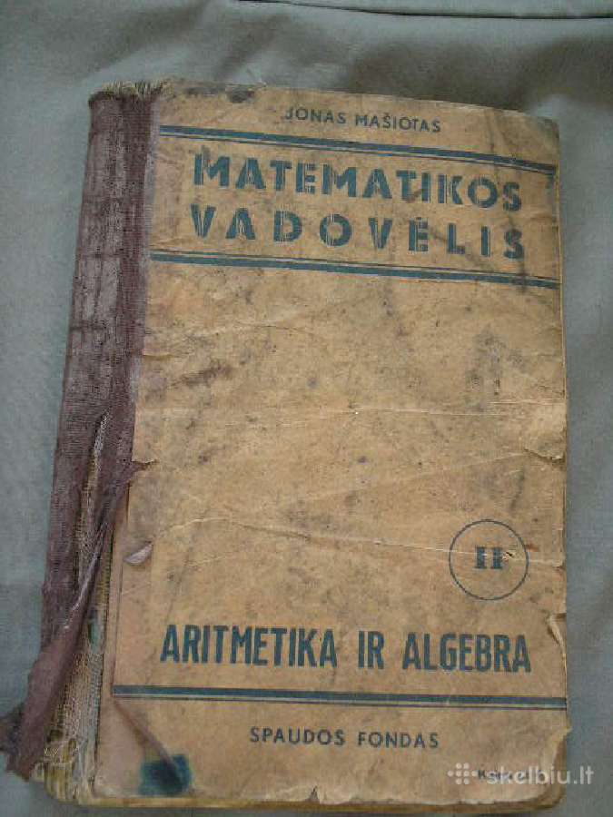 Matematikos vadovelis 1939m