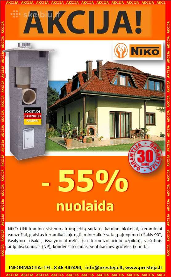 Vokiški kaminai Niko - Akcija 58 proc. nuolaida - nuotraukos Nr. 10