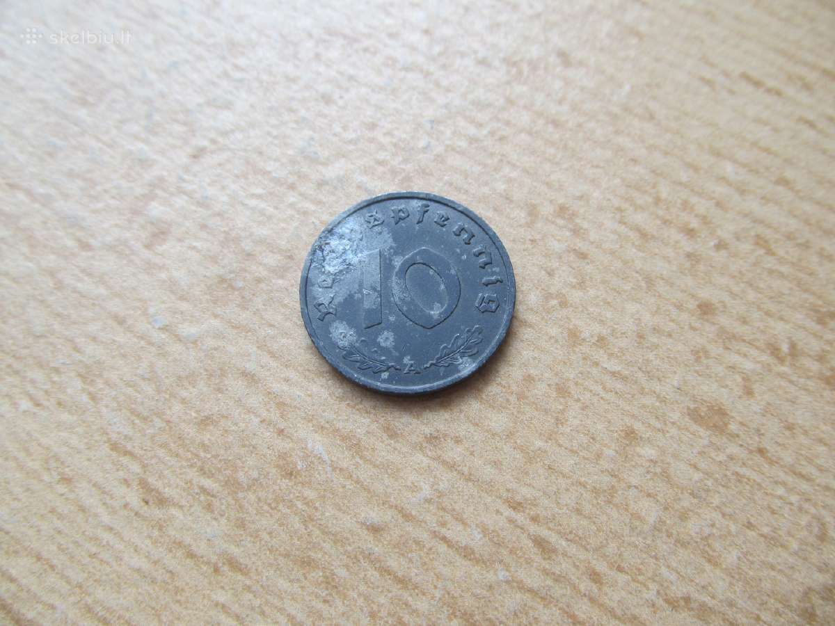 10 reichspfennig , Vokietija , 1943 A | Skelbiu.lt 10 reichspfennig , Vokietija , 1943 A