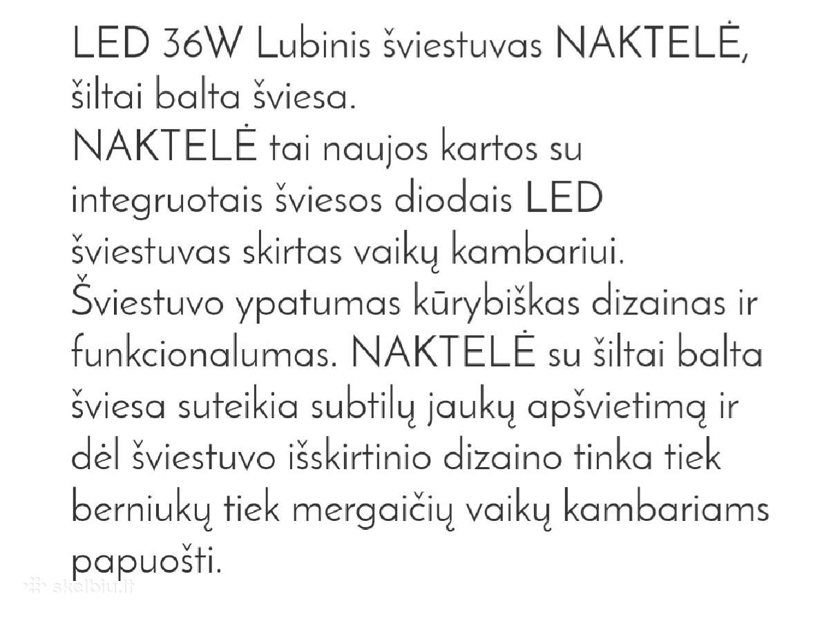 LED šviestuvas Naktelė vaikams - nuotraukos Nr. 9