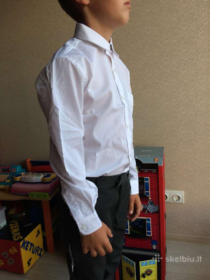 Balti Next Slim Fit marškinukai 140cm 146cm - nuotraukos Nr. 4