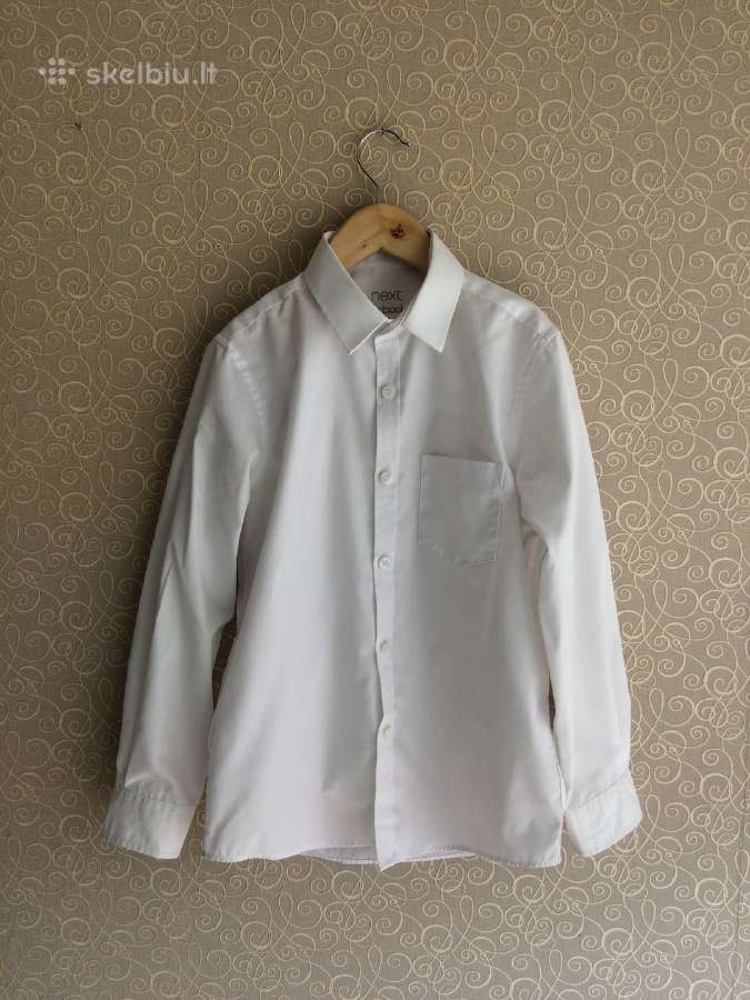 Balti Next Slim Fit marškinukai 140cm 146cm