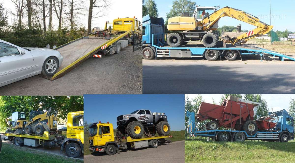 Techninė pagalba, Tralas, Krovinių vežimas iki 17t