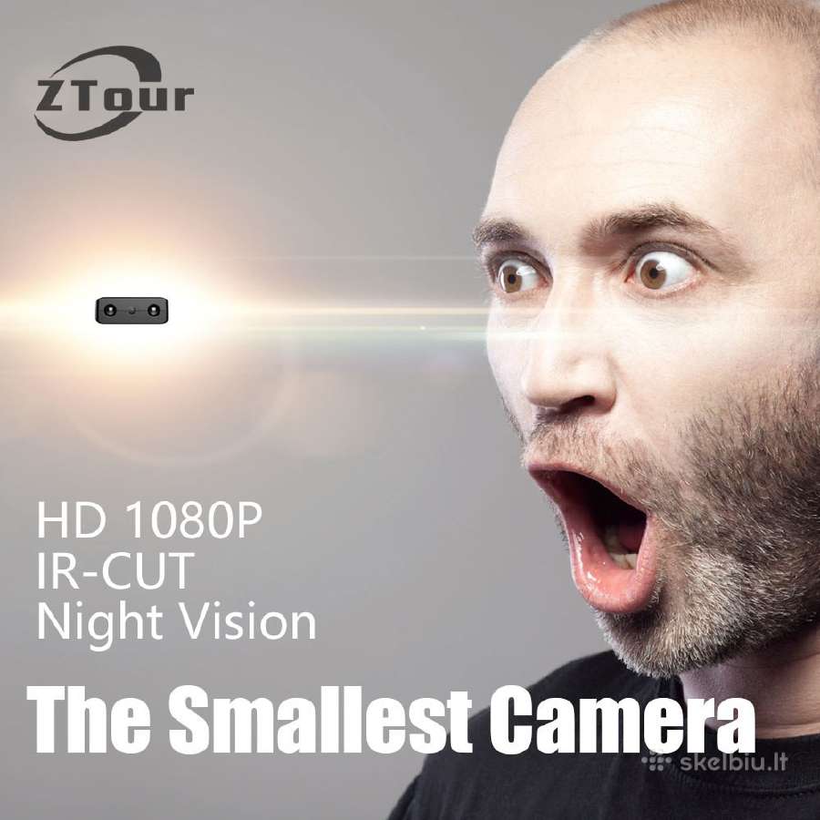 Mažiausia kamerytė Full HD 1080p nuo judesio