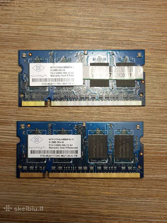 Ddr2-512mb x 2 vnt.