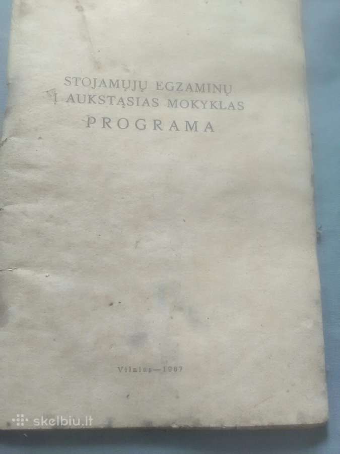 Stojamųjų egz. Programa 1967m