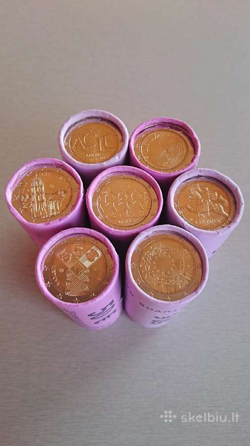 Lietuvos proginės 2€ monetos ritinėliais