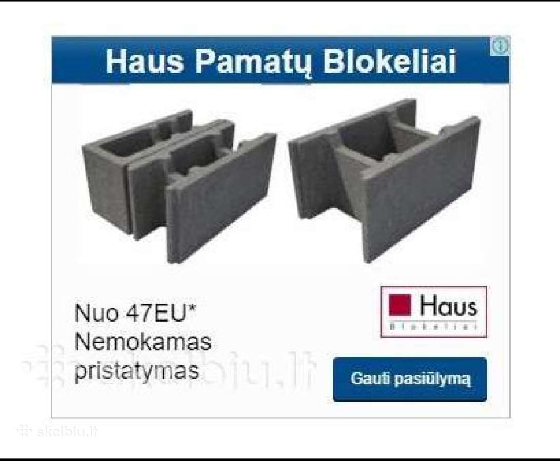 Parduodu Kaminus Haus blokelius Surenkama perdanga