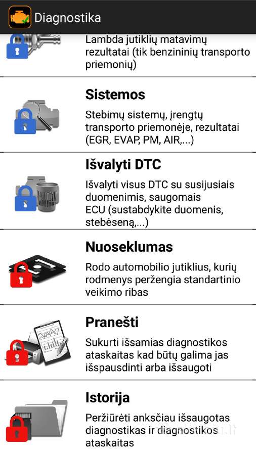 Vgate icar 2 WiFi Android Obd2 Elm327 diagnostika - nuotraukos Nr. 6