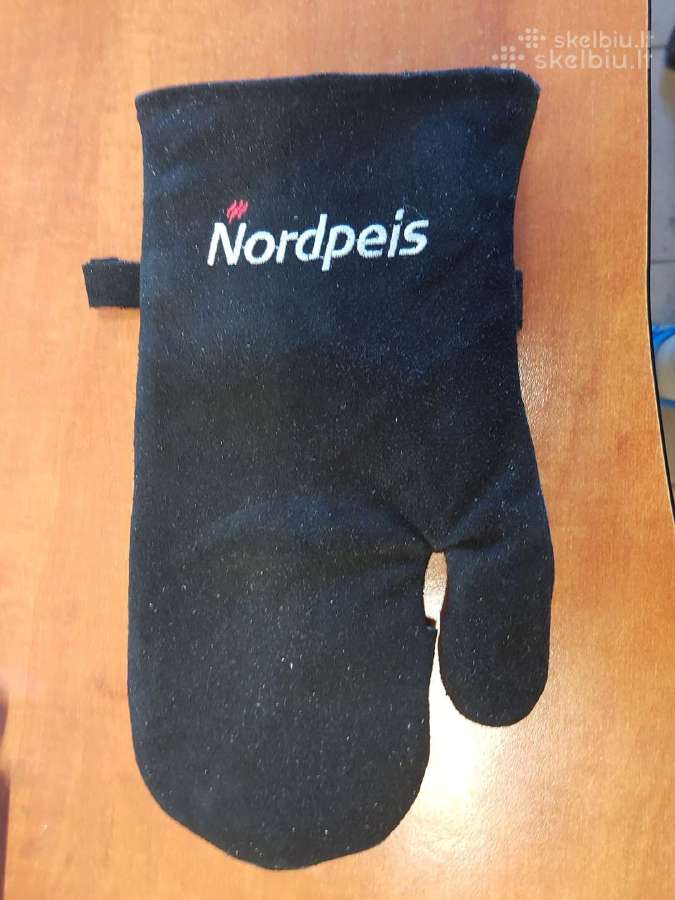 Norvegiškos židinio-krosnelės odinės pirštinės