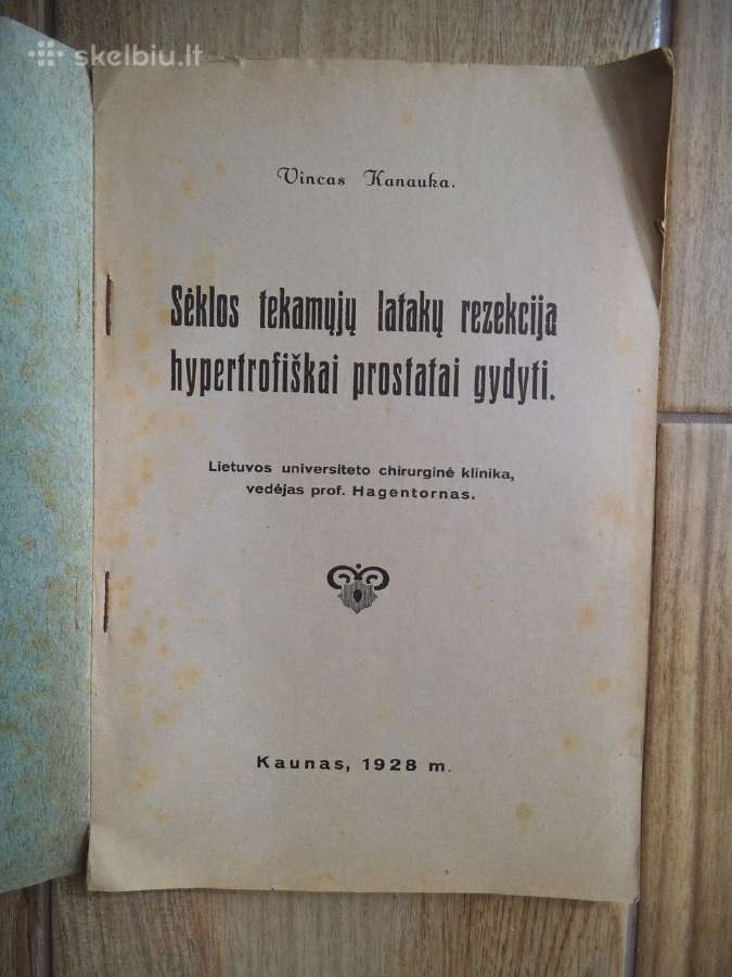 Vincas Kanauka. Knyga apie prostatos gydymą. 1928 - nuotraukos Nr. 2