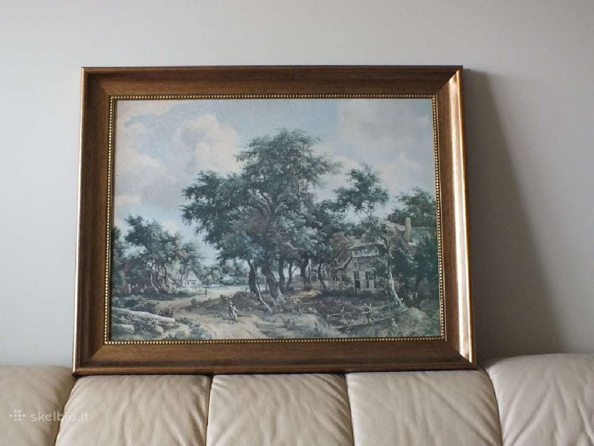 Prieškarinė tapyba. Kaimo vaizdas. 100 Eur - nuotraukos Nr. 15