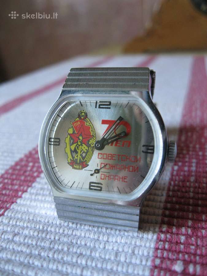 CCCP - laikrodis 70 лет Советской Пожарной Охране. - nuotraukos Nr. 4