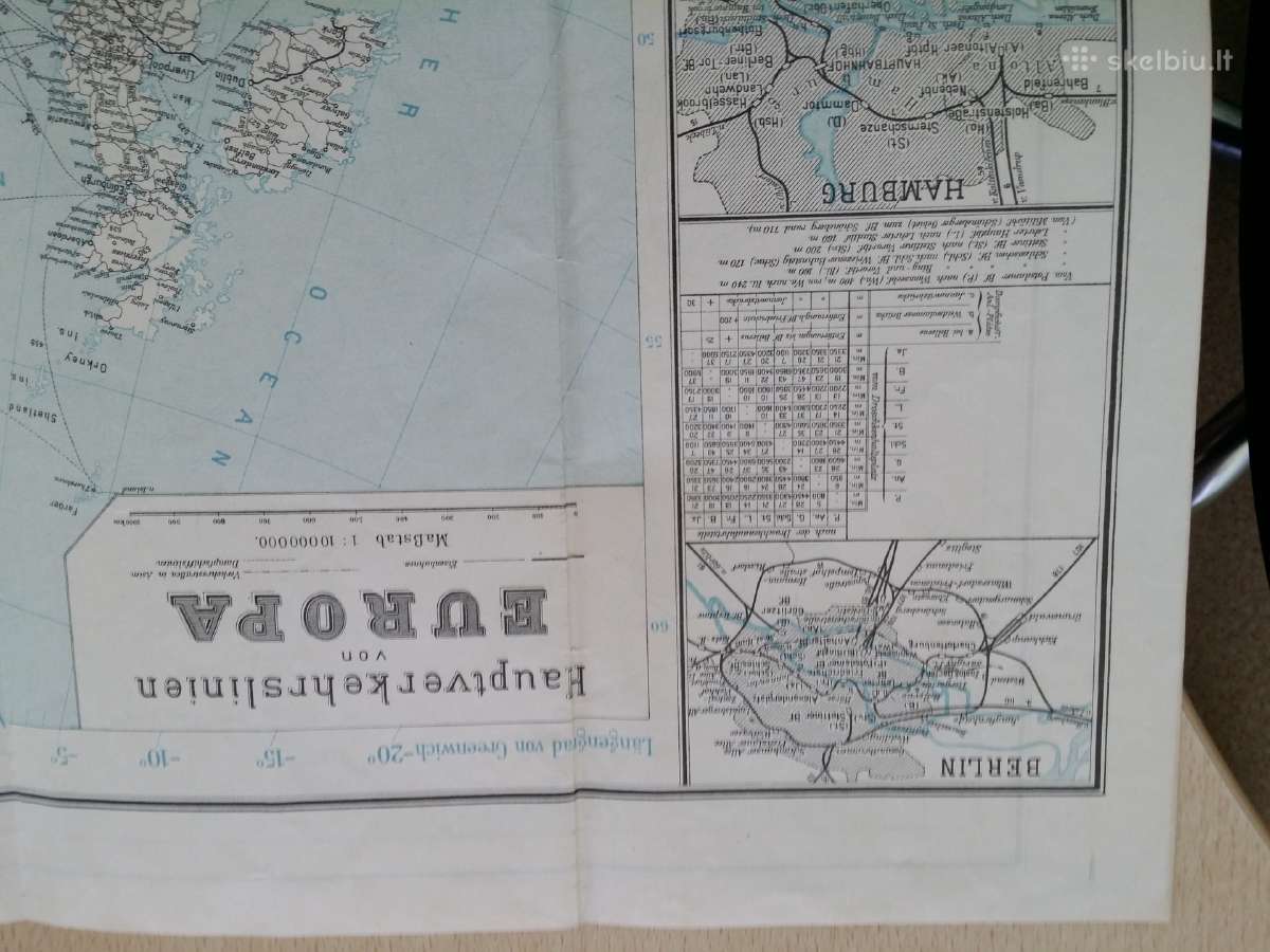 Žemėlapis Vokietijos, Europos ir pasaulio 1909 m - nuotraukos Nr. 2