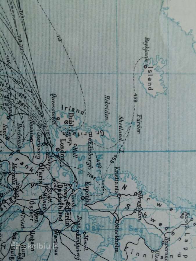 Žemėlapis Vokietijos, Europos ir pasaulio 1909 m - nuotraukos Nr. 6