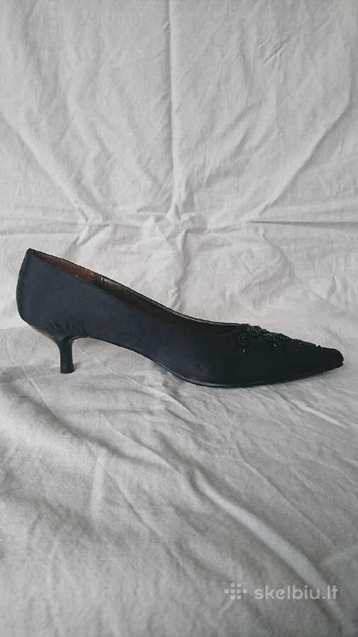 Marks & Spencer kitten heel satino bateliai - nuotraukos Nr. 3
