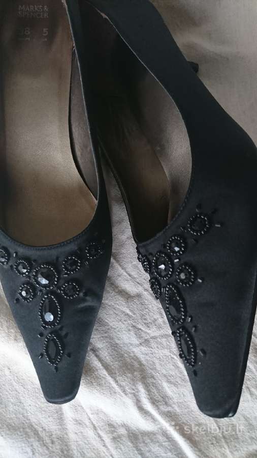 Marks & Spencer kitten heel satino bateliai - nuotraukos Nr. 5