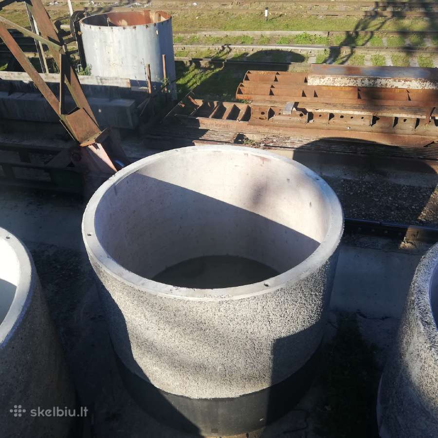 Betoninės talpos, šulinio žiedai su dugnu