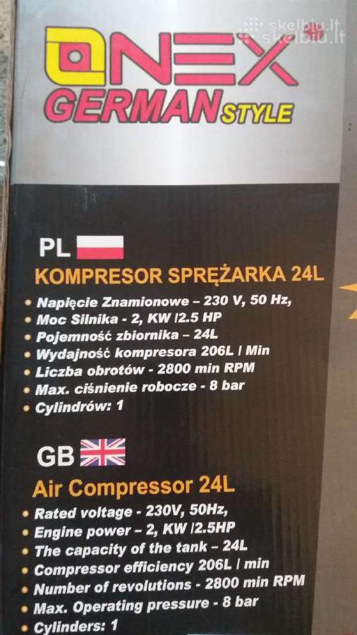 Pigiausiai Naujas Oro Kompresorius 2900w! - nuotraukos Nr. 6