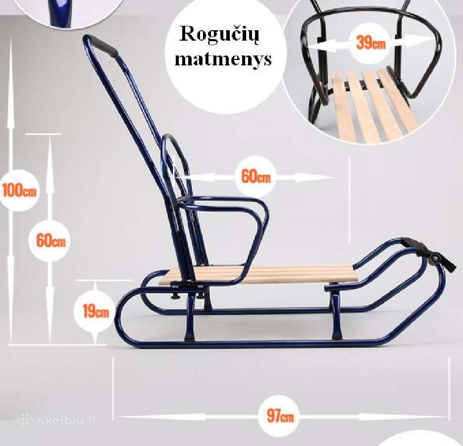 2in1 Metalinės rogutės su miegmaišiu - nuotraukos Nr. 7