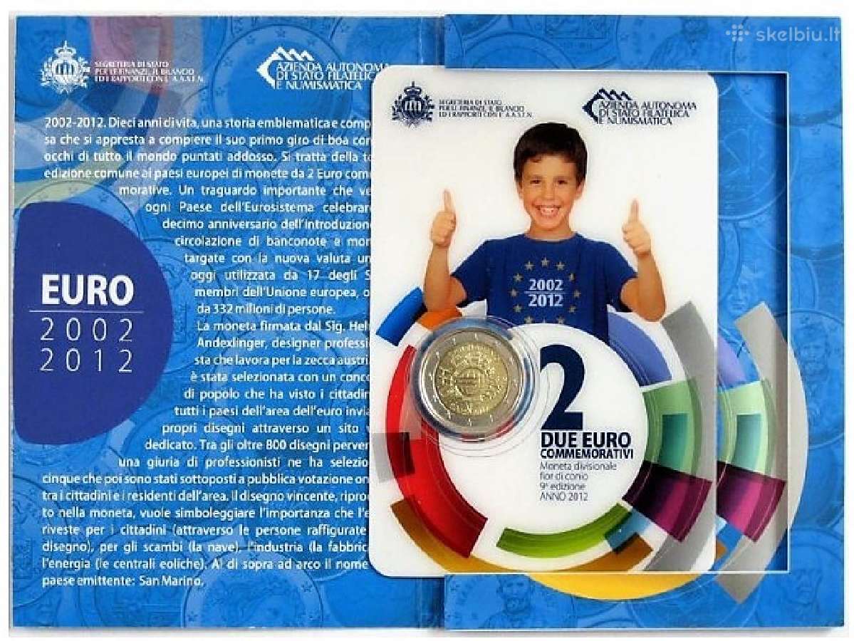 San Marino proginės ir apyvartinės euro monetos - nuotraukos Nr. 13